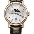 Aerowatch Aerowatch 08937 RO01  08937 RO01 кварцевые мужские часы серебристый циферблат, браслет кожаный — вид спереди